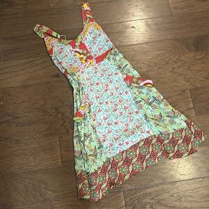 Matilda Jane Floral serendipity Pinafore Style Dress Size 6 mommy and me